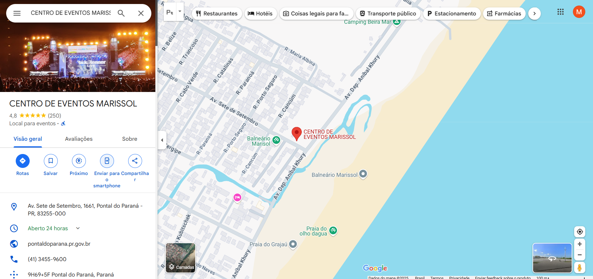 Mapa do Local